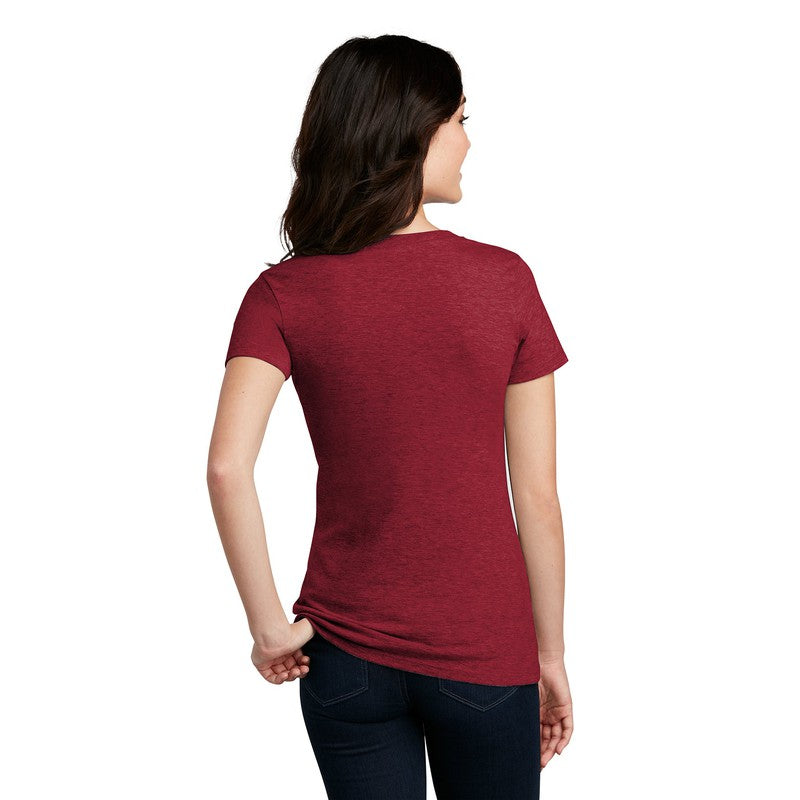 District ® Women’s Perfect Blend ® V-Neck Tee-Red Fleck