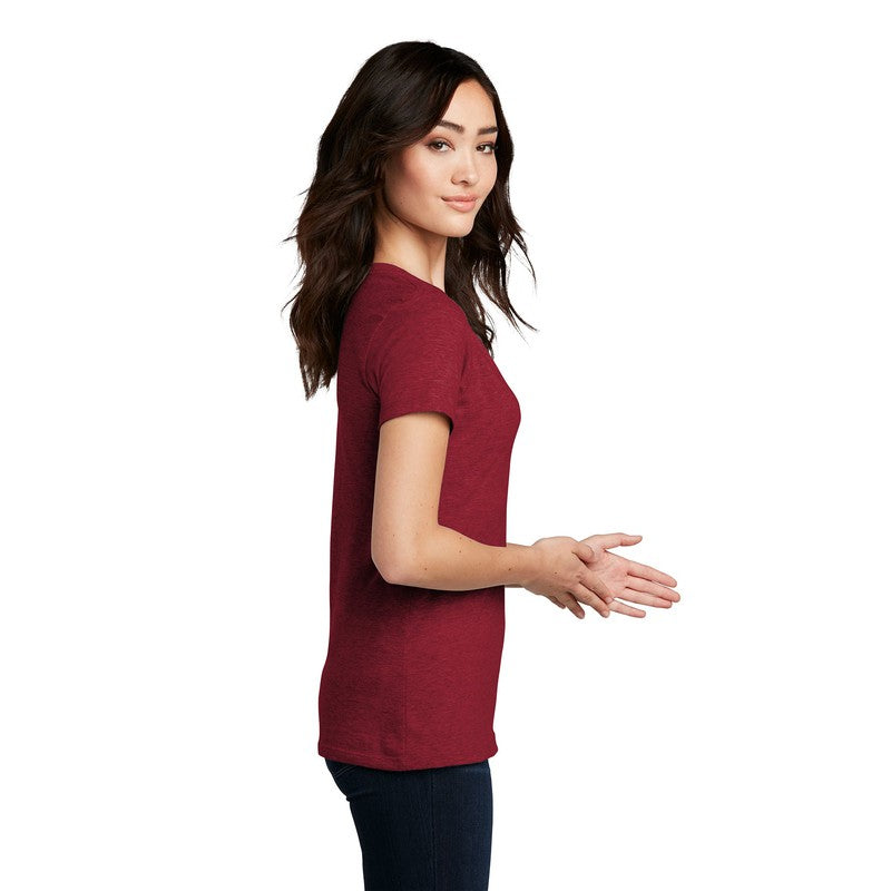 District ® Women’s Perfect Blend ® V-Neck Tee-Red Fleck