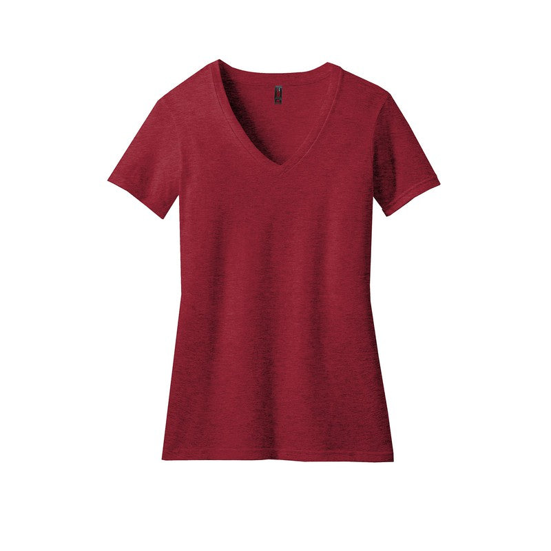 District ® Women’s Perfect Blend ® V-Neck Tee-Red Fleck