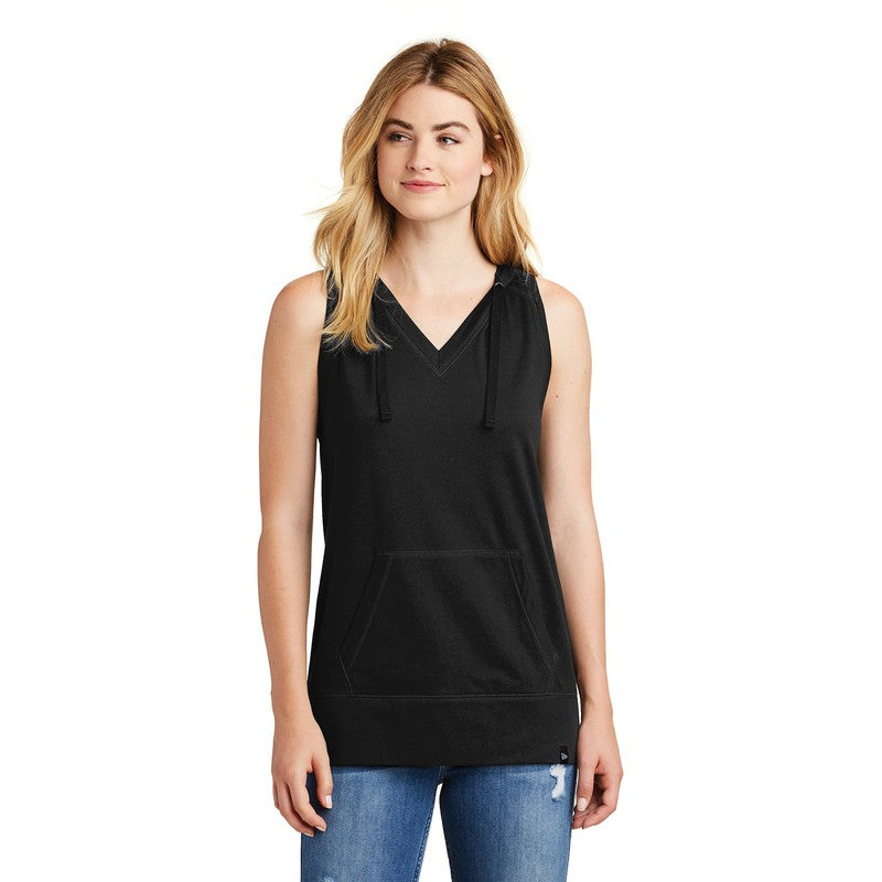New Era® Ladies Heritage Blend Hoodie Tank-Black