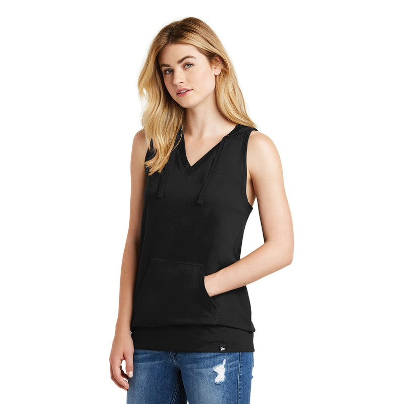 New Era® Ladies Heritage Blend Hoodie Tank-Black