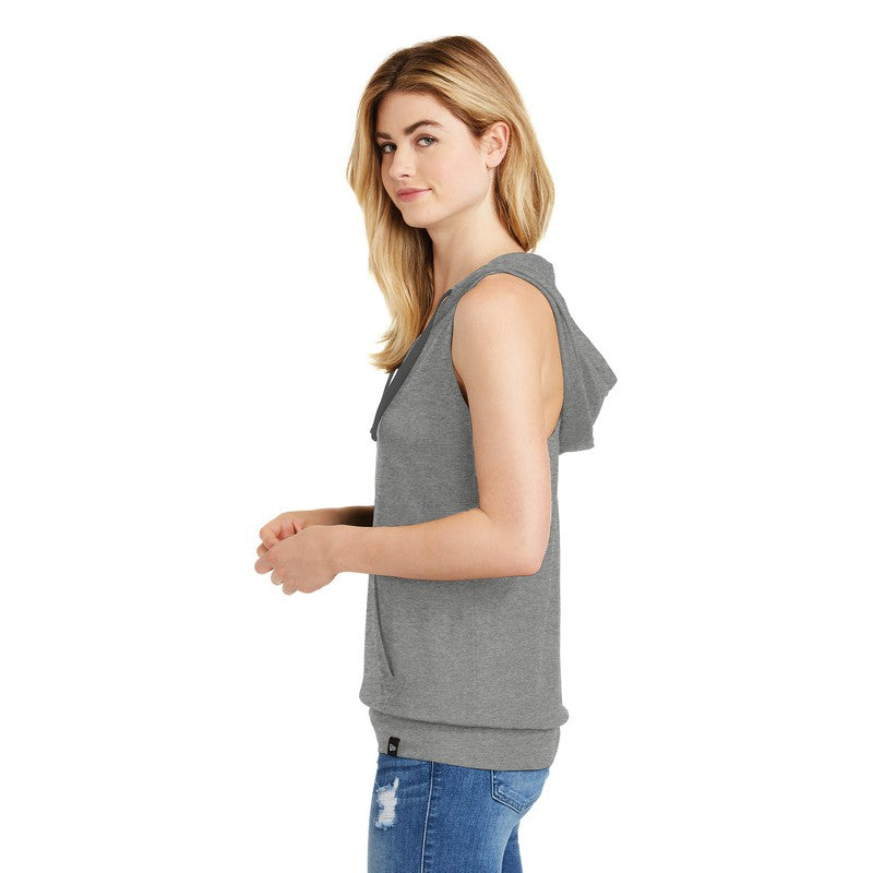 New Era® Ladies Heritage Blend Hoodie Tank-Shadow Grey Heather