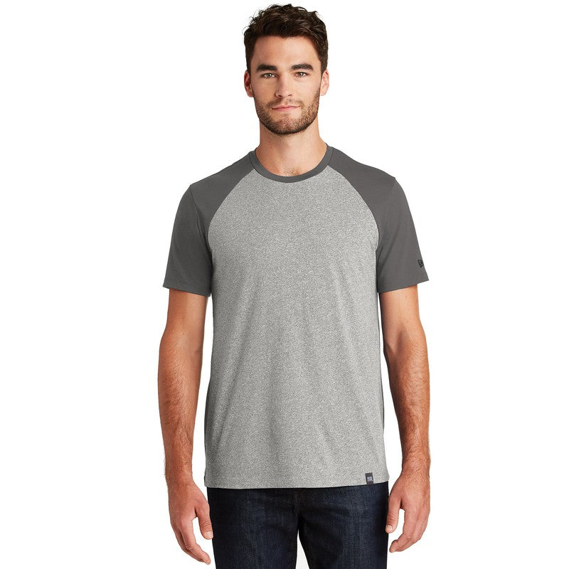 New Era® Heritage Blend Varsity Tee-Graphite/ Light Graphite Twist