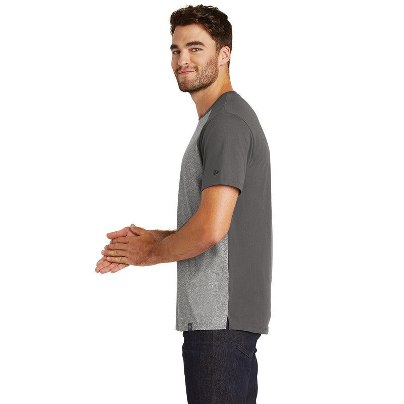 New Era® Heritage Blend Varsity Tee-Graphite/ Light Graphite Twist