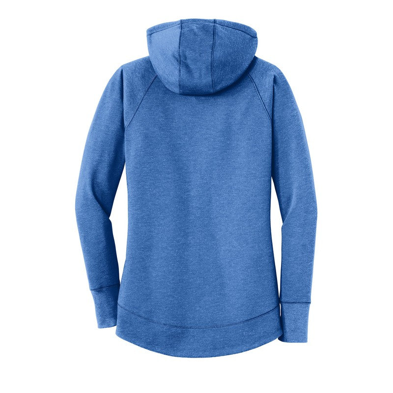 LADIES New Era® Ladies Tri-Blend Fleece Pullover Hoodie-ROYAL HEATHER