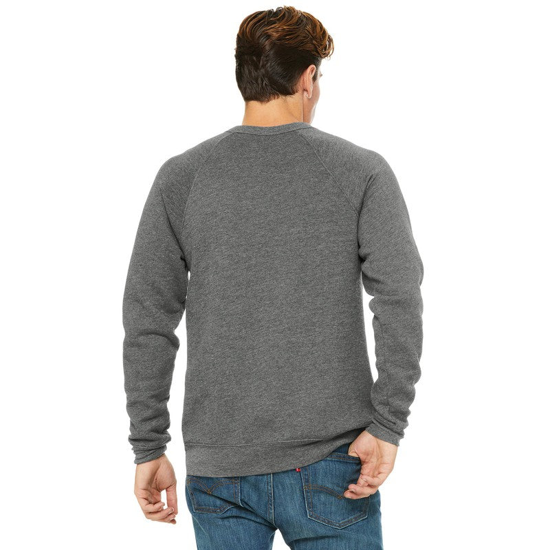 UNISEX Bella+Canvas ® Unisex Sponge Fleece Raglan Sweatshirt-GRAY TRI-BLEND