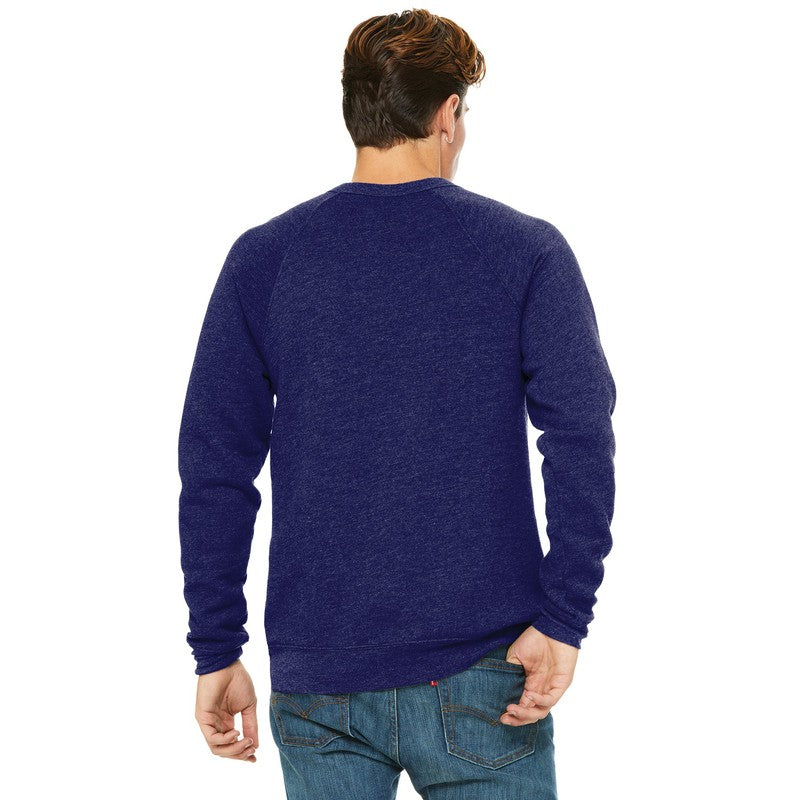 UNISEX Bella+Canvas ® Unisex Sponge Fleece Raglan Sweatshirt-NAVY TRI-BLEND
