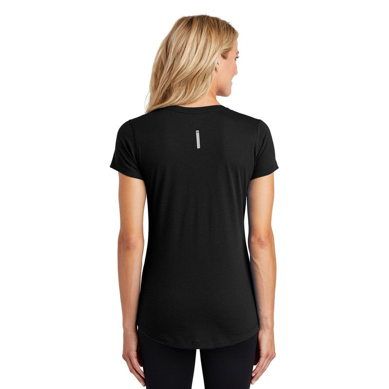 OGIO ENDURANCE Ladies Peak V-Neck Tee - BLACKTOP