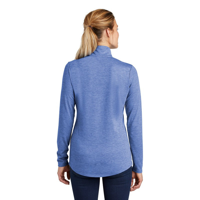 SEI - Sport-Tek Ladies PosiCharge Tri-Blend Wicking 1/4-Zip Pullover - True Royal Heather
