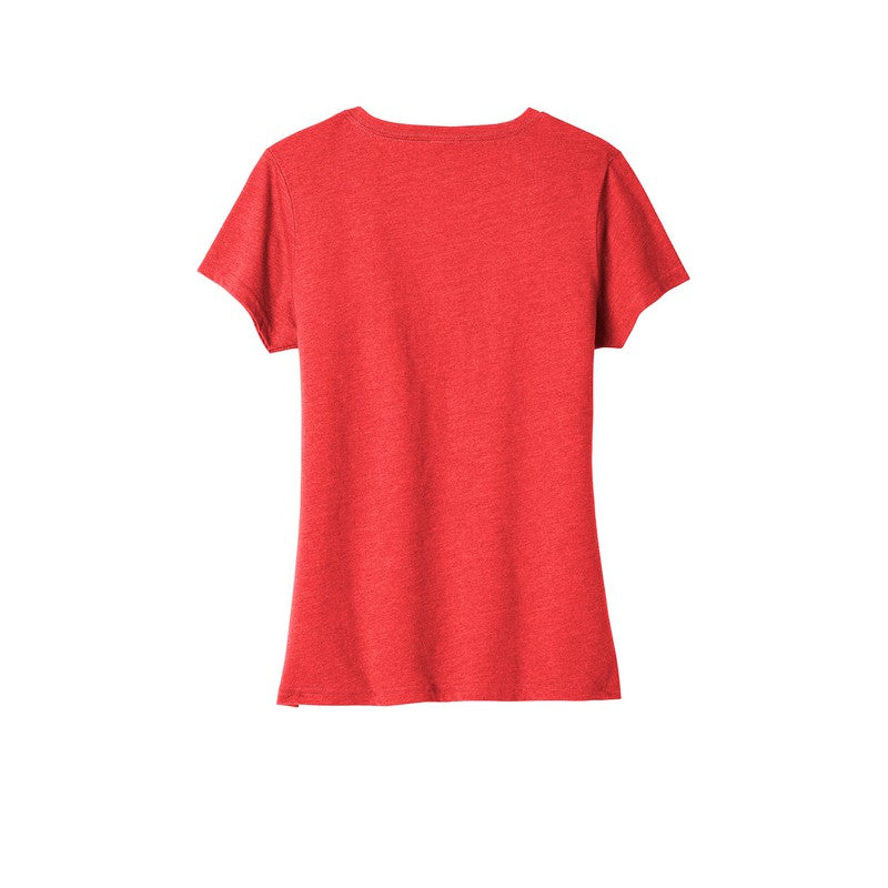 Port & Company Ladies Fan Favorite Blend V-Neck Tee - Bright Red Heather