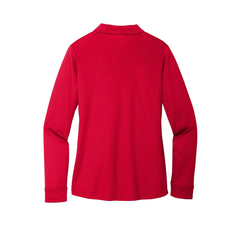 STRAYER Port Authority ® Ladies Silk Touch™ Performance Long Sleeve Polo-Red