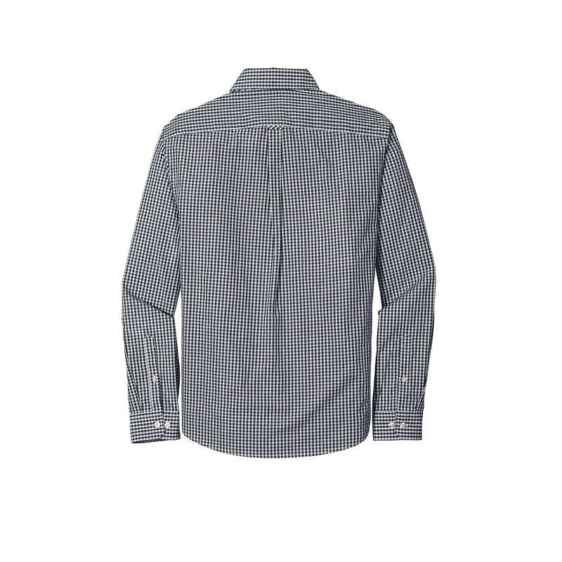 Port Authority ® Broadcloth Gingham Easy Care Shirt-Black/ White