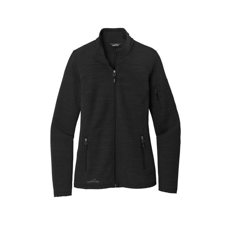NEW STRAYER Eddie Bauer ® Ladies Sweater Fleece Full-Zip-BLACK