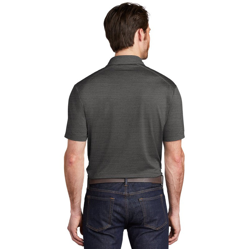 Port Authority ® Stretch Heather Polo-BLACK-THUNDER GREY