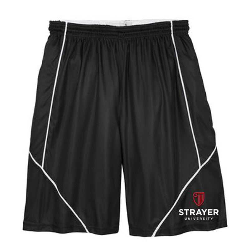 Sport-Tek® PosiCharge® Mesh Reversible Spliced Short BLACK
