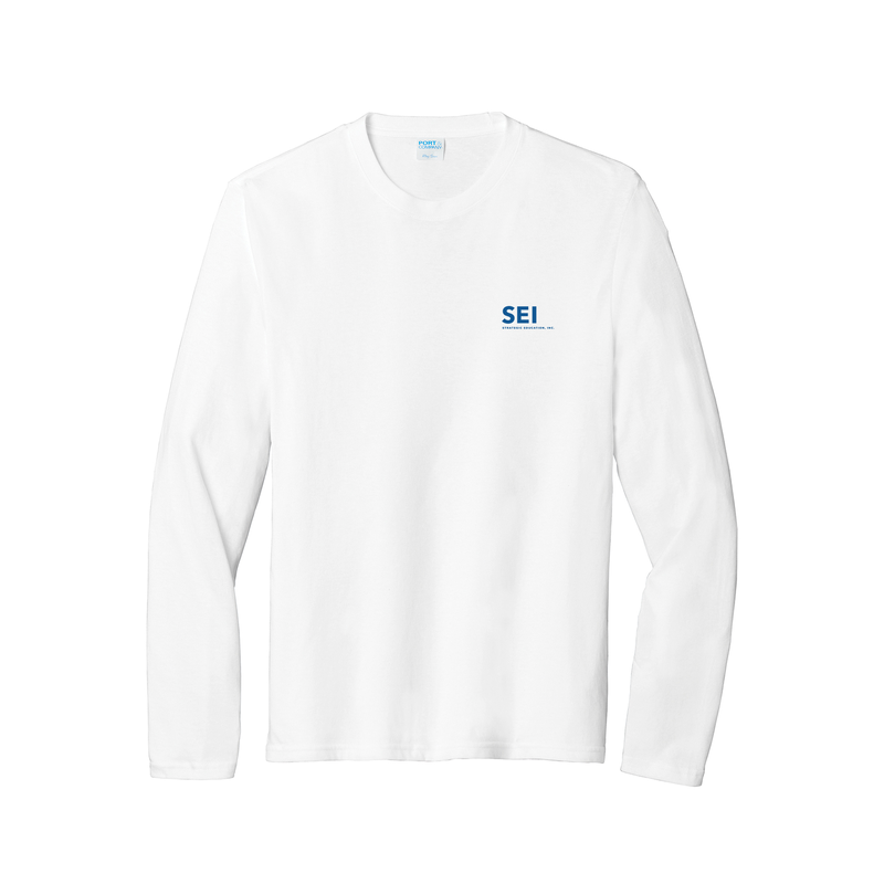 SEI - Port & Company Long Sleeve Fan Favorite Blend Tee - White