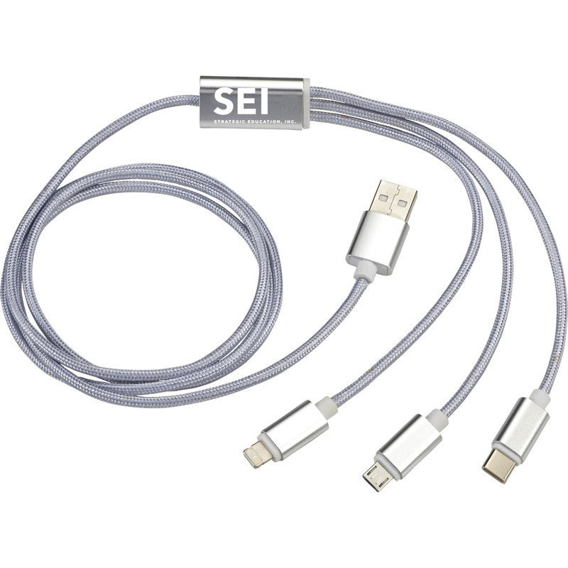 SEI - Realm 3-in-1 Long Charging Cable - black