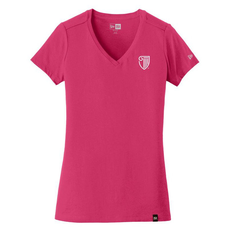 Ladies Heritage Blend V-Neck Tee DEEP PINK