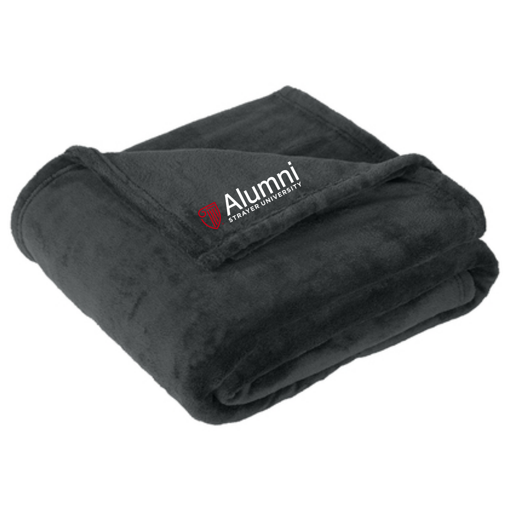 STRAYER ALUMNI Port Authority® Oversized Ultra Plush Blanket - Graphite