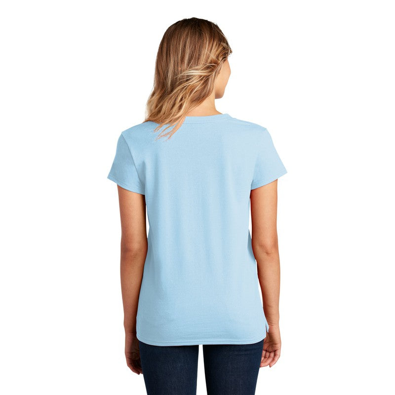 NEW STRAYER District ® Women’s Re-Tee ® V-Neck - Crystal Blue