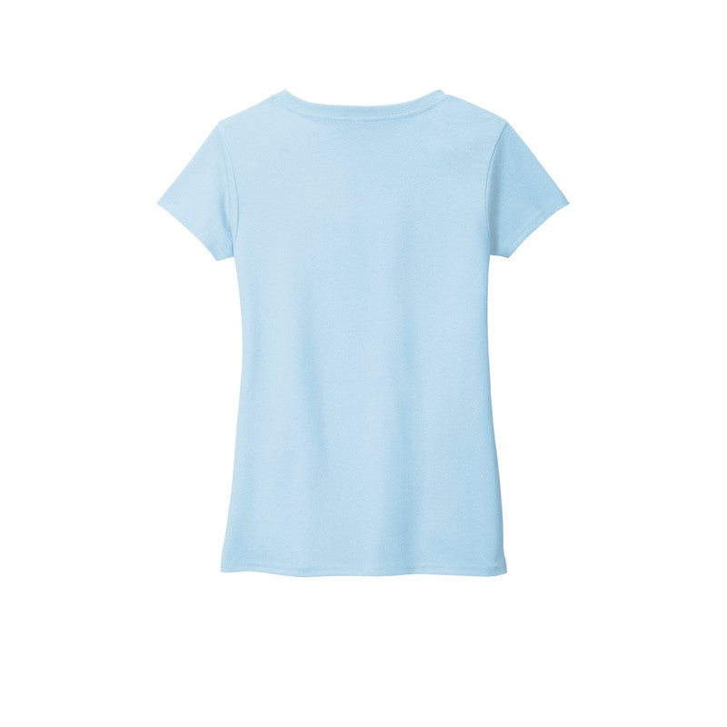 NEW STRAYER District ® Women’s Re-Tee ® V-Neck - Crystal Blue