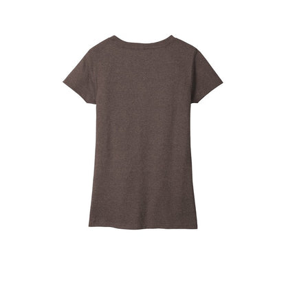 NEW STRAYER District ® Women’s Re-Tee ® V-Neck - Deep Brown Heather