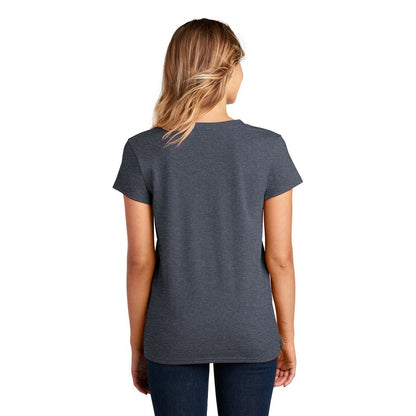 NEW STRAYER District ® Women’s Re-Tee ® V-Neck - Heathered Navy