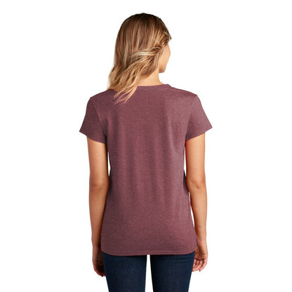 NEW STRAYER District ® Women’s Re-Tee ® V-Neck - Maroon Heather