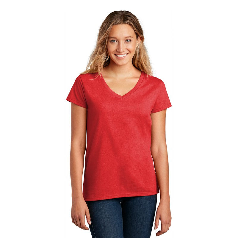NEW STRAYER District ® Women’s Re-Tee ® V-Neck - Ruby Red