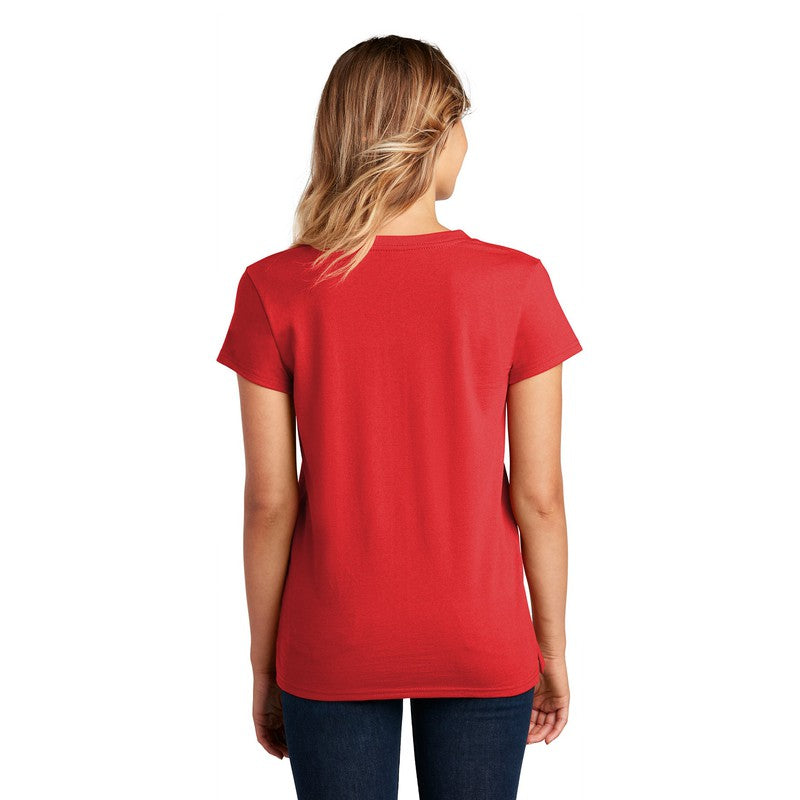 NEW STRAYER District ® Women’s Re-Tee ® V-Neck - Ruby Red