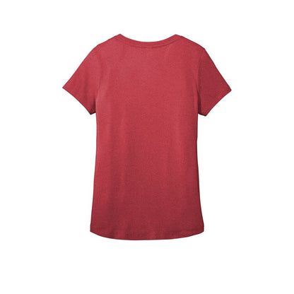 NEW STRAYER District ® Women’s Flex Scoop Neck Tee- Heathered Red