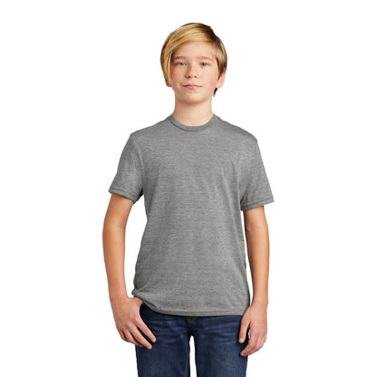 NEW STRAYER Allmade® Youth Tri-Blend Tee -  Aluminum Grey