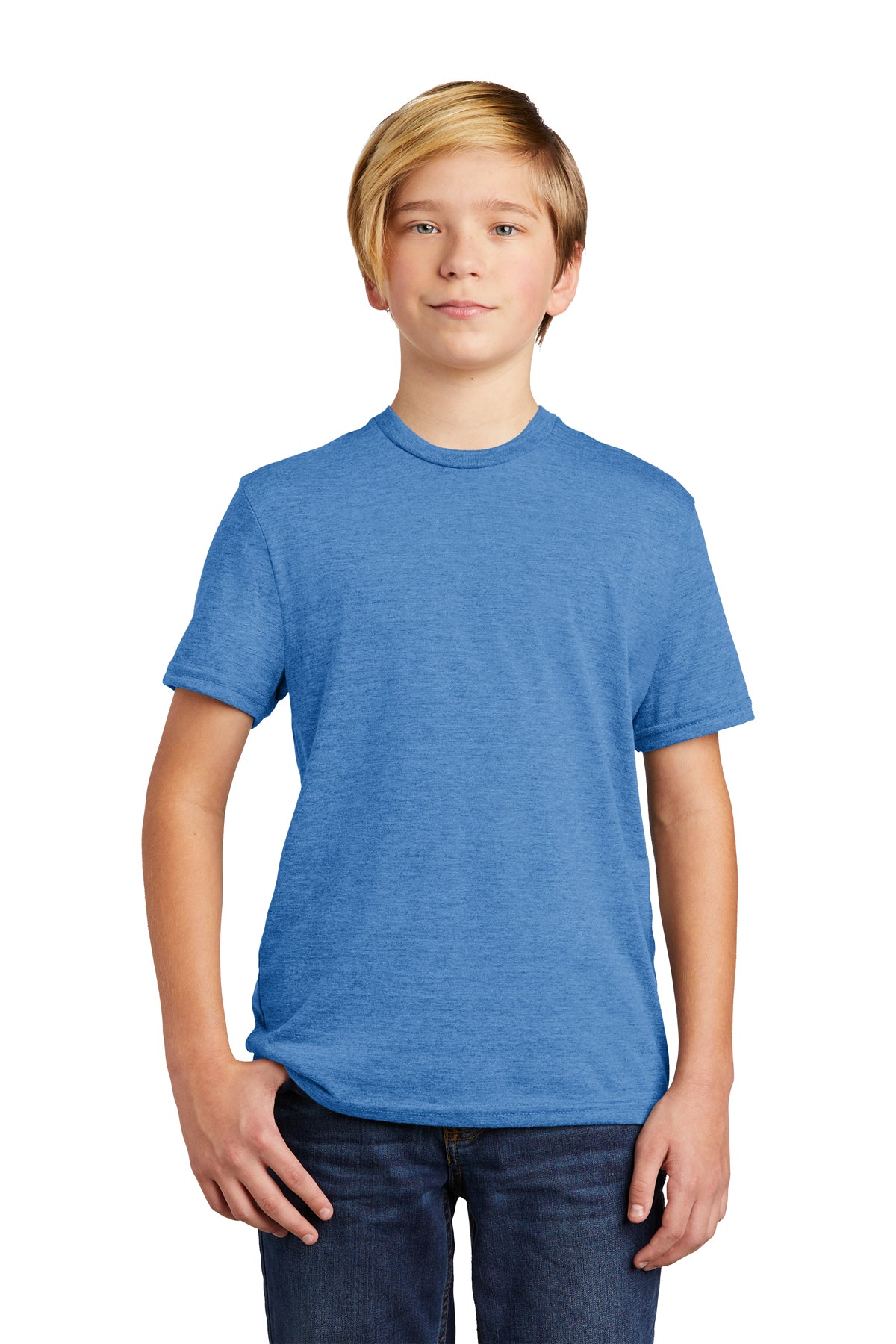NEW STRAYER Allmade® Youth Tri-Blend Tee -  Azure Blue