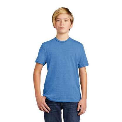 NEW STRAYER Allmade® Youth Tri-Blend Tee -  Azure Blue