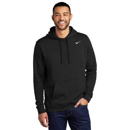 NEW STRAYER Nike Club Fleece Pullover Hoodie - BLACK