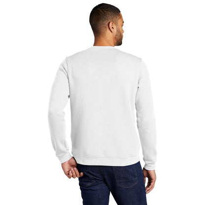 NEW STRAYER Nike Club Fleece Crew- White