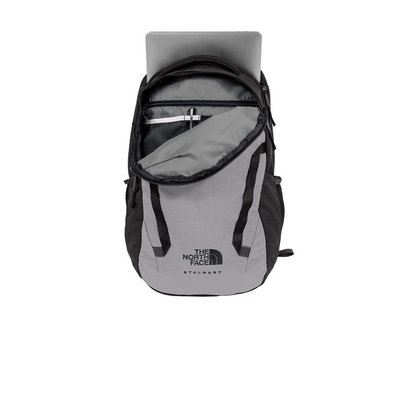 black and gray north face backpack Recon in Mid Grey & Asphalt Grey Melange by The Mid Grey & Asphalt Grey Melange external water bottle pockets can easily double as multi STRAYER The North Face Stalwart
