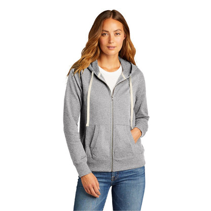 NEW STRAYER District® Women's Re-Fleece™ Full-Zip Hoodie - Light Heather Grey