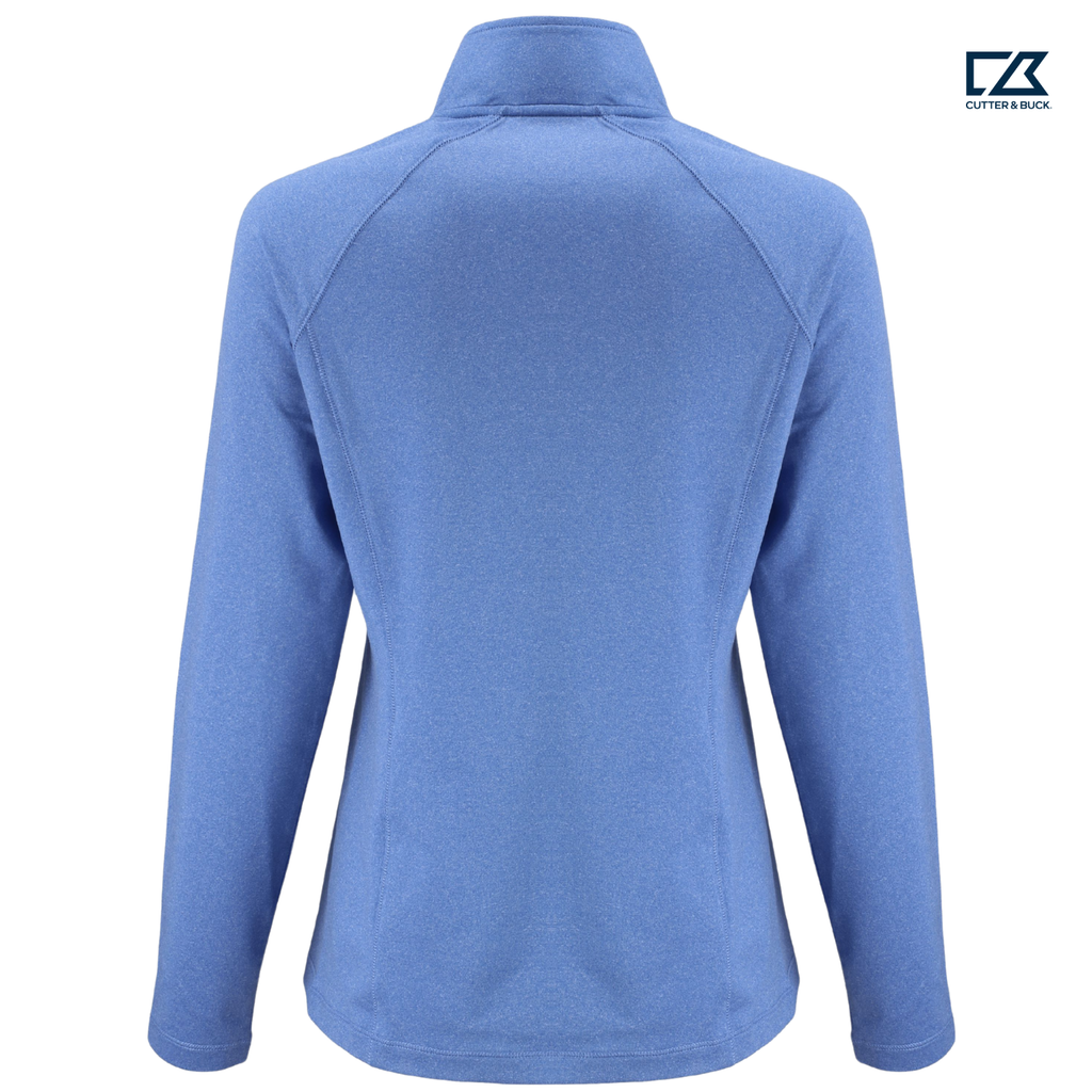 STRAYER Clique Dash Recycled Women's Quarter Zip Sweatshirt - Royal Blue Heather