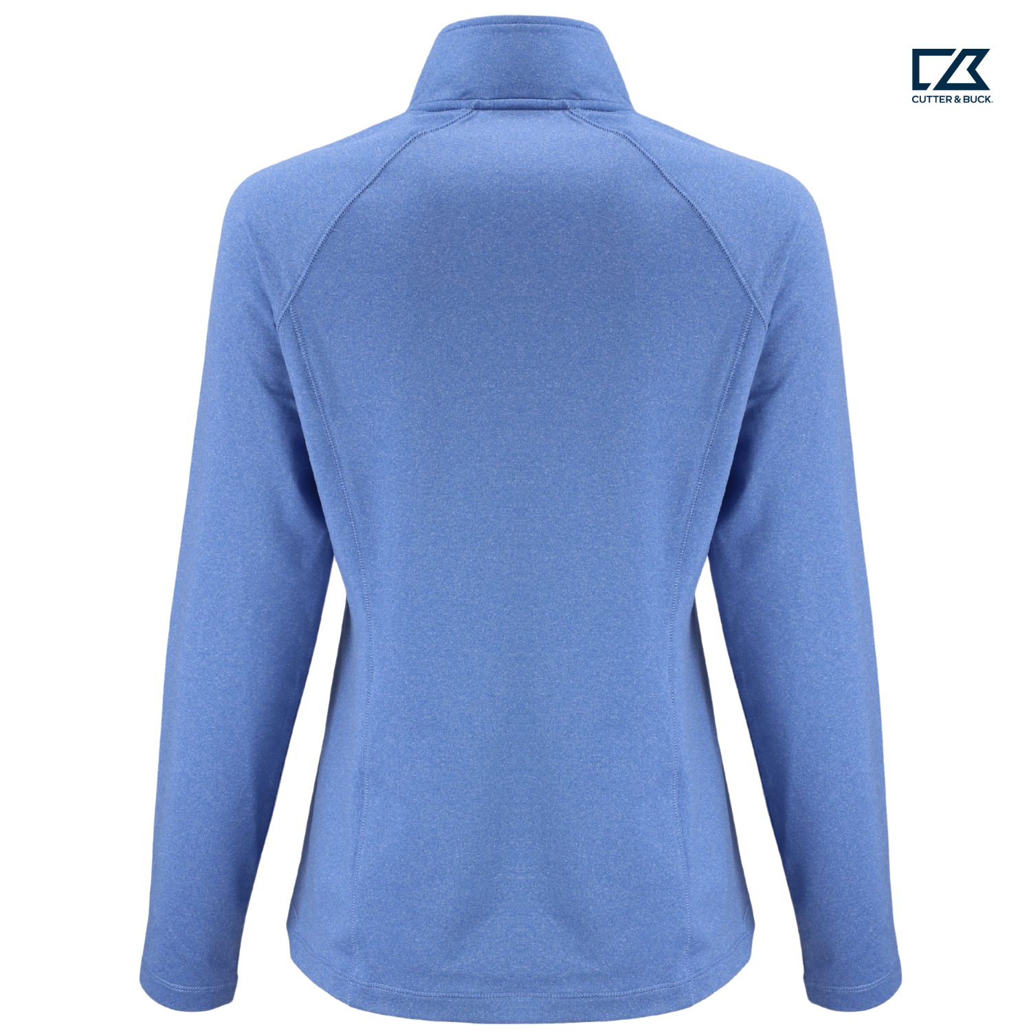 STRAYER Clique Dash Recycled Women's Quarter Zip Sweatshirt - Royal Blue Heather