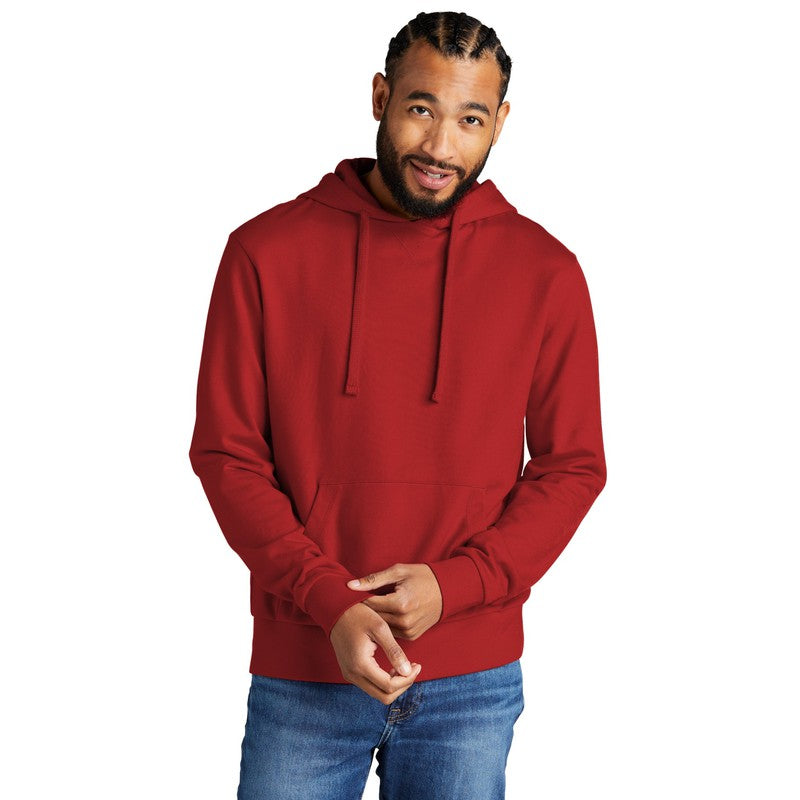 NEW STRAYER Allmade® Unisex Organic French Terry Pullover Hoodie - Red