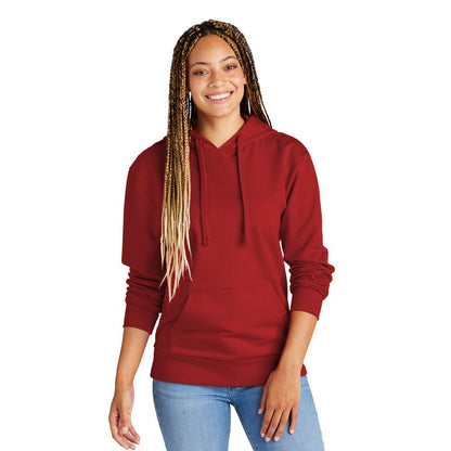 NEW STRAYER Allmade® Unisex Organic French Terry Pullover Hoodie - Red