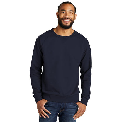 NEW STRAYER Allmade® Unisex Organic French Terry Crewneck Sweatshirt - Navy