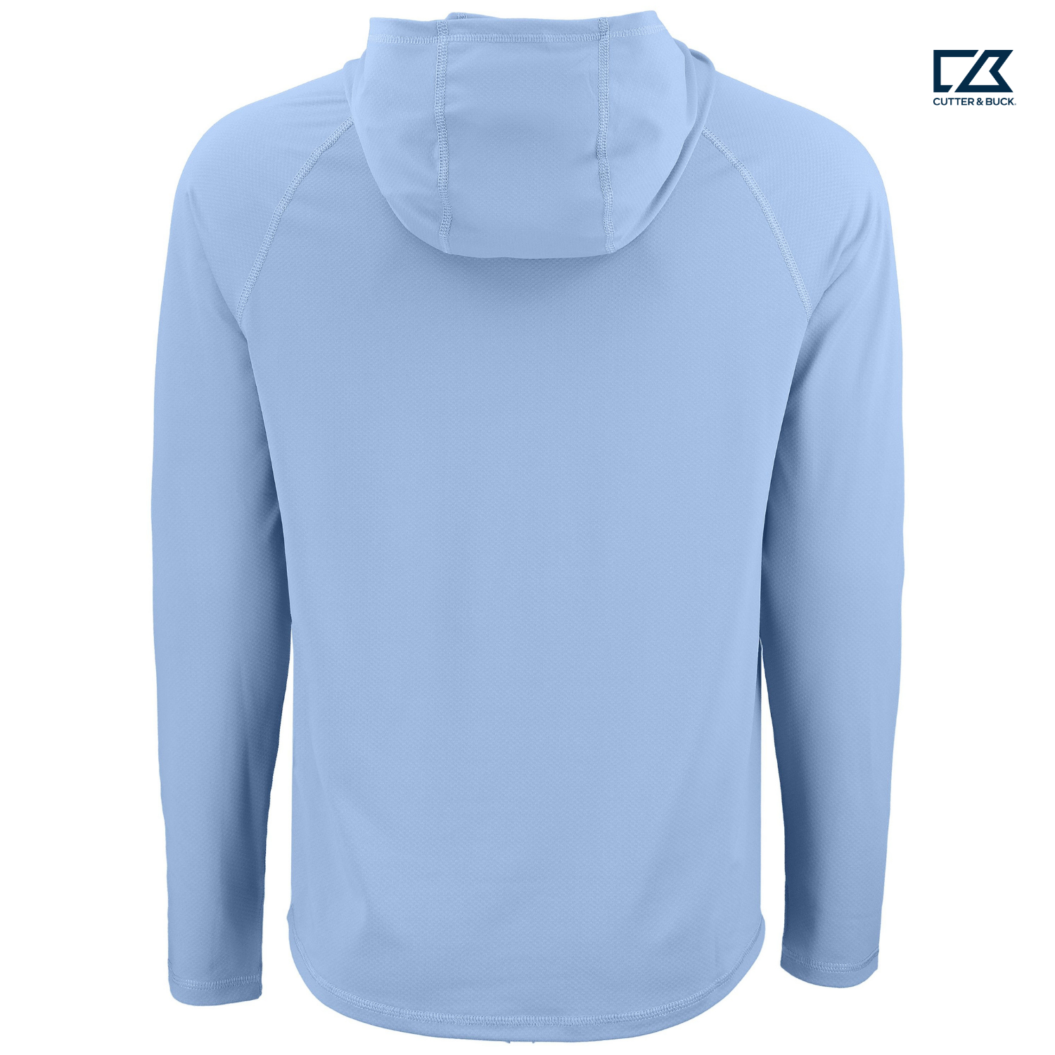 STRAYER Cutter & Buck Prospect Recycled Featherlight Stretch Mens Hooded Pullover - Atlas Blue