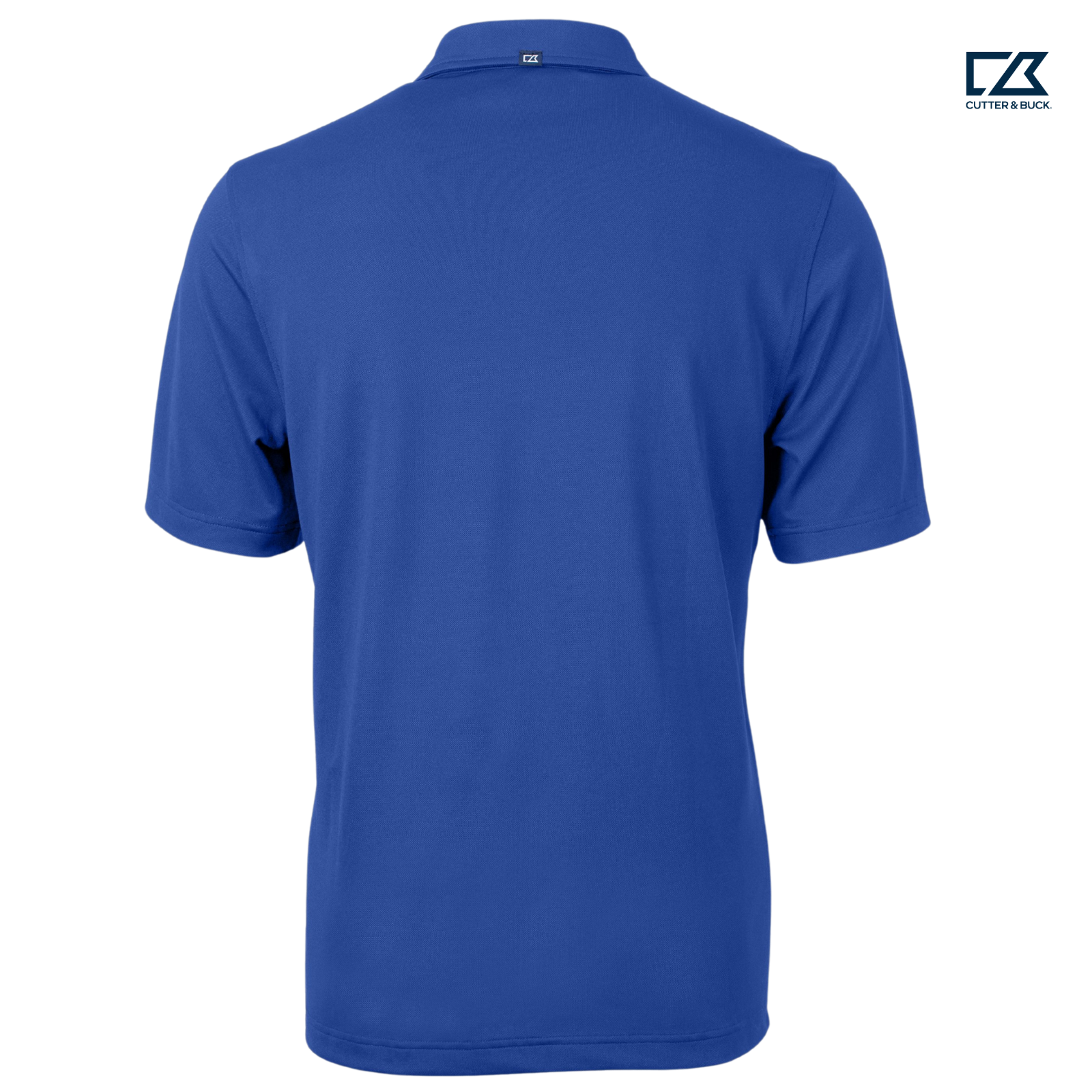 STRAYER Cutter & Buck Virtue Recycled Featherlight Pique Mens Polo - Tour Blue