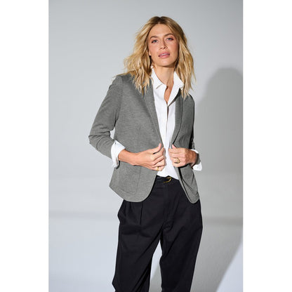 NEW STRAYER Mercer+Mettle™ Women’s Relaxed Knit Blazer - Storm Grey Heather