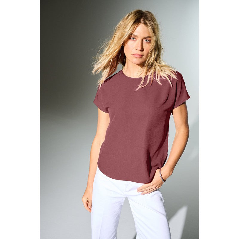 STRAYER Mercer+Mettle™ Women's Stretch Crepe Crew - Rosewood