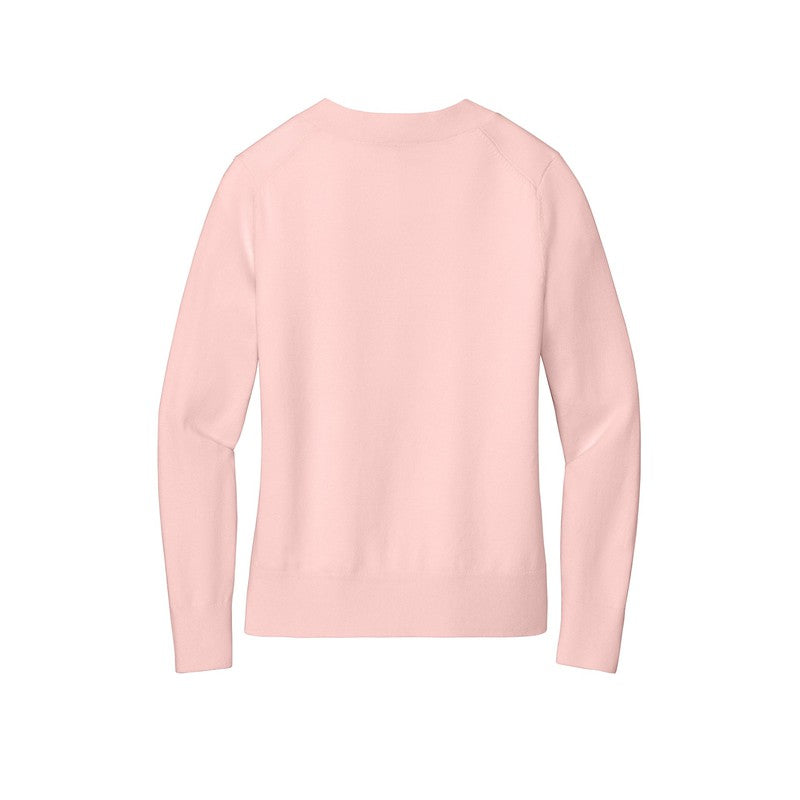 NEW STRAYER Brooks Brothers® Women’s Cotton Stretch V-Neck Sweater - Pearl Pink