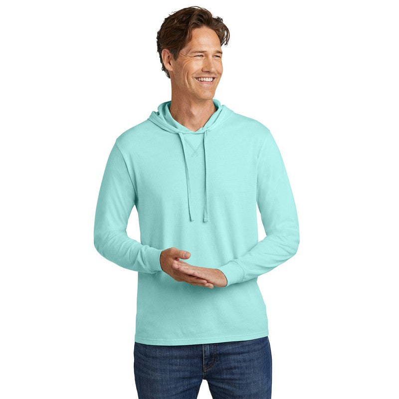 STRAYER Allmade® Unisex Mineral Dye Organic Cotton Hoodie Tee - Saltwater Blue