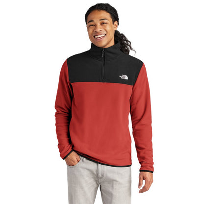 STRAYER The North Face® Glacier 1/4-Zip Fleece - Rage Red / TNF Black